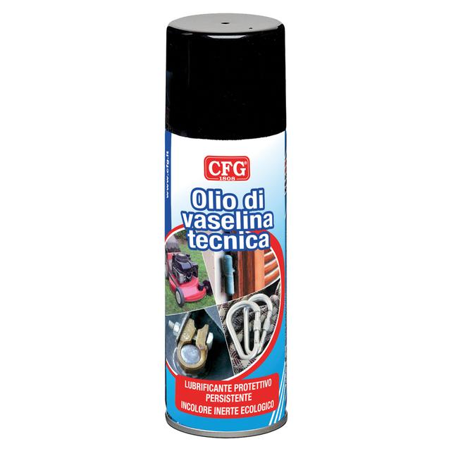 LUBRIFICANTE OLIO DI VASELINA TECNICA SPRAY 200 ml CFG INCOLORE PROTETTIVO INERTE | Tecnomat LUBRIFICANTE OLIO DI VASELINA TECNICA SPRAY 200 ml CFG INCOLORE PROTETTIVO INERTE | Tecnomat