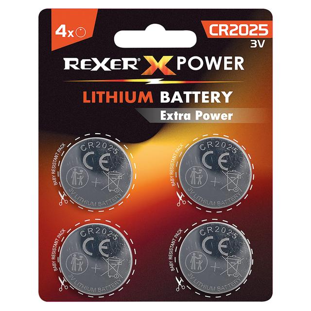 4 BATTERIE LITIO REXER CR2025 3V A BOTTONE | Tecnomat 4 BATTERIE LITIO REXER CR2025 3V A BOTTONE | Tecnomat