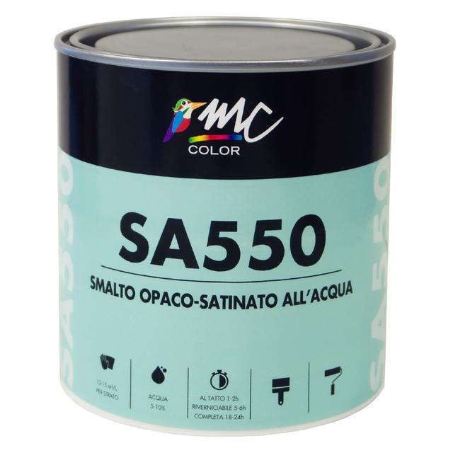 SMALTO ACQUA OPACO SATINATO MCCOLOR GRIGIO SA550 0,75 l 13-15 m² CON 1 l | Tecnomat SMALTO ACQUA OPACO SATINATO MCCOLOR GRIGIO SA550 0,75 l 13-15 m² CON 1 l - 2 | Tecnomat