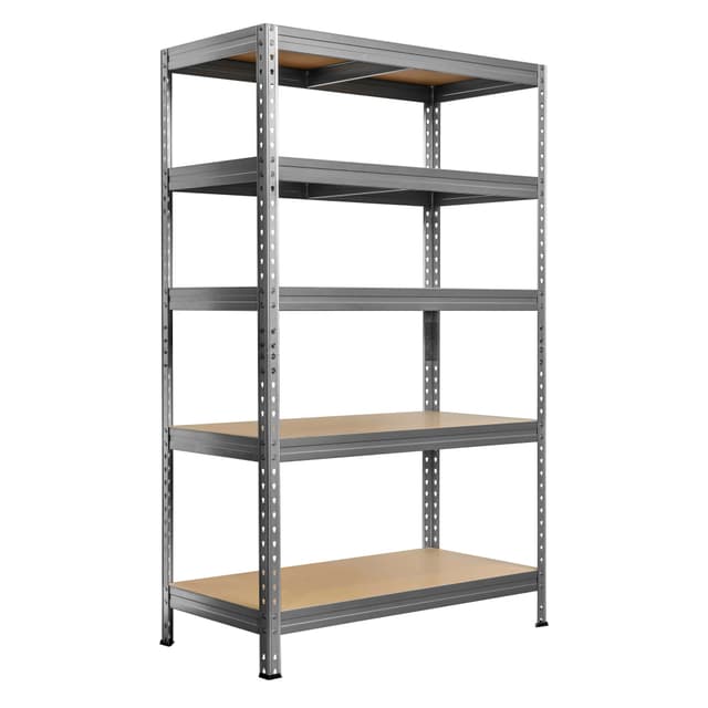 SCAFFALE LEGNO/METALLO 5 RIPIANI 275 kg ZINCATO AD INCASTRO BOTTONE 120x180x60 cm (LxHxP) | Tecnomat SCAFFALE LEGNO/METALLO 5 RIPIANI 275 kg ZINCATO AD INCASTRO BOTTONE 120x180x60 cm (LxHxP) - 2 | Tecnomat