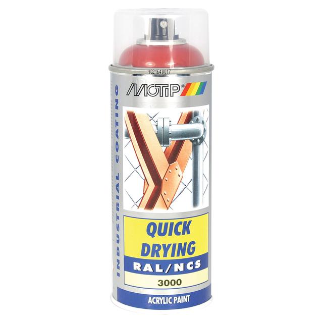 SMALTO SPRAY INDUSTRIAL MOTIP RAL 3000 ROSSO FUOCO 400 ml | Tecnomat SMALTO SPRAY INDUSTRIAL MOTIP RAL 3000 ROSSO FUOCO 400 ml - 2 | Tecnomat