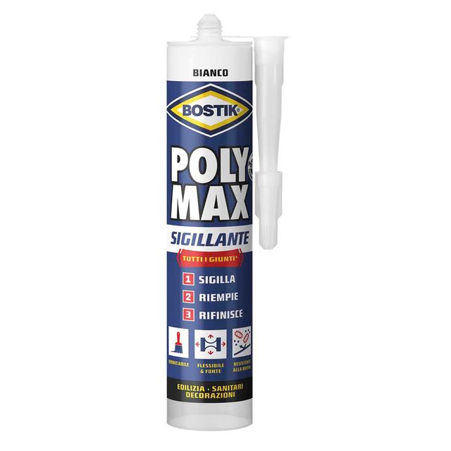 SIGILLANTE POLYMAX BIANCO 280 ml VERNICIABILE E FLESSIBILE PER INTERNO ED ESTERNO | Tecnomat SIGILLANTE POLYMAX BIANCO 280 ml VERNICIABILE E FLESSIBILE PER INTERNO ED ESTERNO | Tecnomat