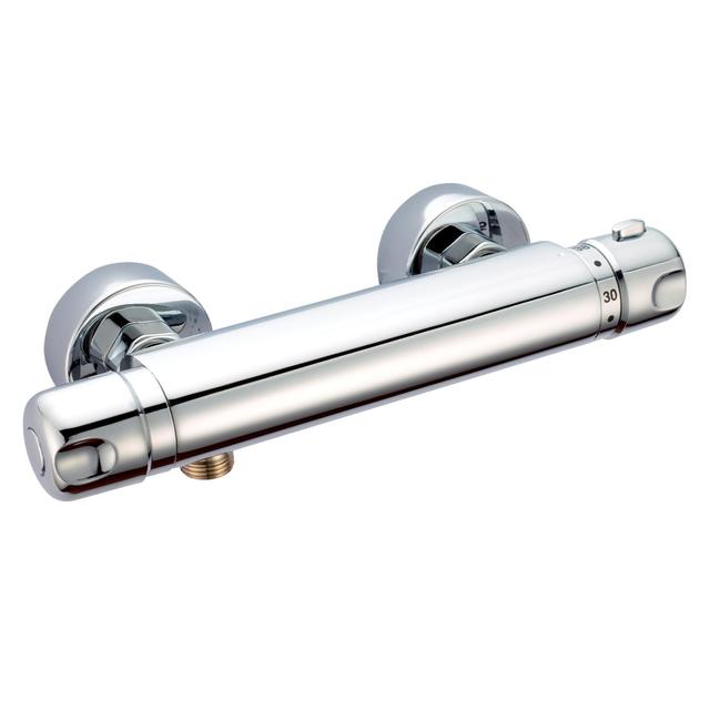 MISCELATORE DOCCIA ESTERNO TERMOSTATICO MELODY HUBER OTTONE CROMATO CARTUCCIA CERAMICA Ø 40 mm | Tecnomat MISCELATORE DOCCIA ESTERNO TERMOSTATICO MELODY HUBER OTTONE CROMATO CARTUCCIA CERAMICA Ø 40 mm - 2 | Tecnomat