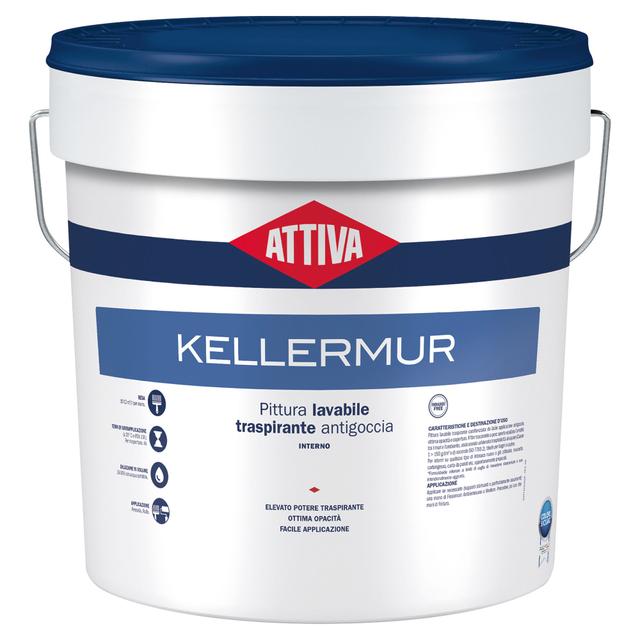 IDROPITTURA LAVABILE TRASPIRANTE ATTIVA 5 l KELLERMUR BIANCO 5-6 m² CON 1 l A 2 MANI | Tecnomat IDROPITTURA LAVABILE TRASPIRANTE ATTIVA 5 l KELLERMUR BIANCO 5-6 m² CON 1 l A 2 MANI | Tecnomat
