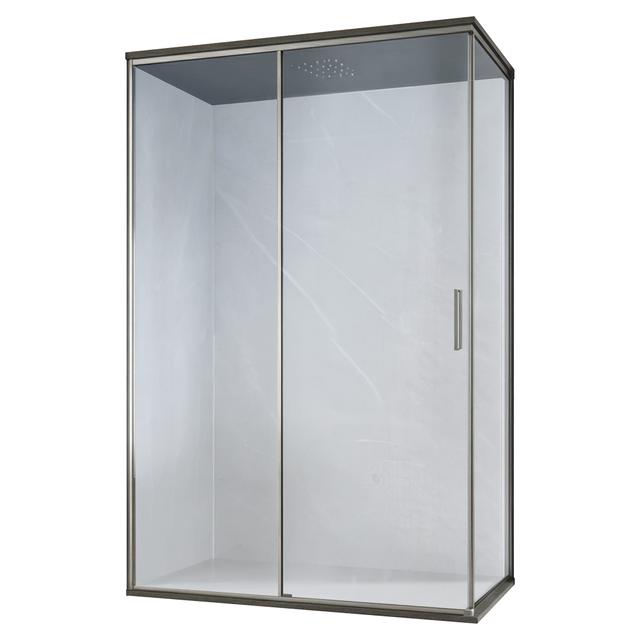 CABINA DOCCIA YOGA APERTURA SCORREVOLE CON TETTO PORTA 138-140 cm FISSO 88-90 cm PROFILO NERO | Tecnomat CABINA DOCCIA YOGA APERTURA SCORREVOLE CON TETTO PORTA 138-140 cm FISSO 88-90 cm PROFILO NERO - 2 | Tecnomat