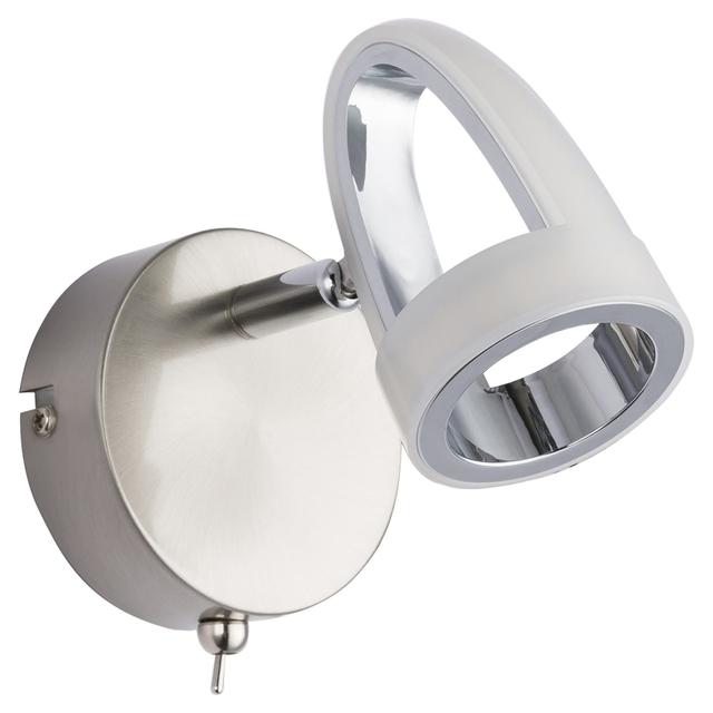 SPOT SINGOLO GLOBO RODRIK IN NICKEL MATT E ACRILICO 5W 310 lumen 3000K LUCE CALDA | Tecnomat SPOT SINGOLO GLOBO RODRIK IN NICKEL MATT E ACRILICO 5W 310 lumen 3000K LUCE CALDA | Tecnomat