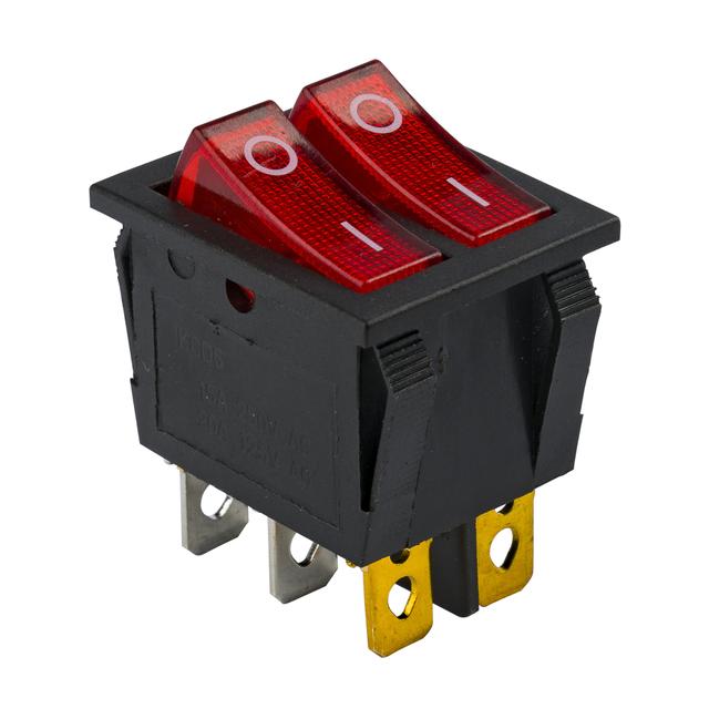 DOPPIO INTERRUTTORE LUMINOSO 16A COLORE ROSSO TERMINALI FASTON 6,3 mm AD INCASSO 250V | Tecnomat DOPPIO INTERRUTTORE LUMINOSO 16A COLORE ROSSO TERMINALI FASTON 6,3 mm AD INCASSO 250V | Tecnomat