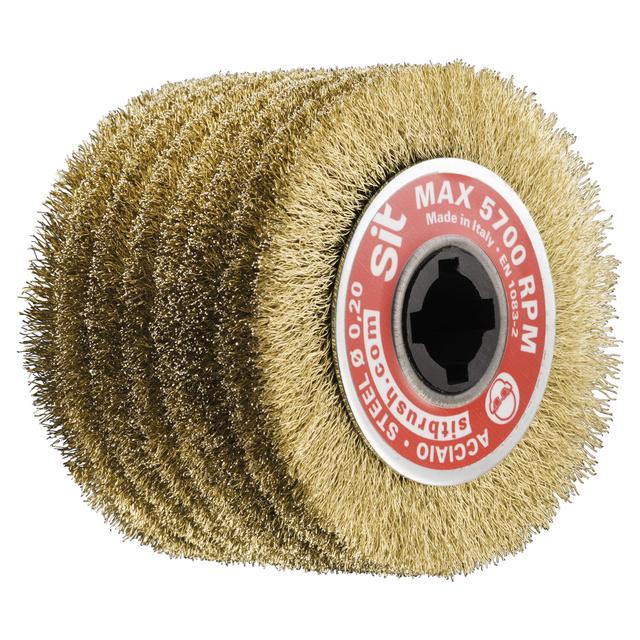 SPAZZOLA A RULLO SIT PER SPAZZOLATRICI E SATINATRICI Ø100x100 mm ACCIAIO OTTONATO SP 0,20 mm | Tecnomat SPAZZOLA A RULLO SIT PER SPAZZOLATRICI E SATINATRICI Ø100x100 mm ACCIAIO OTTONATO SP 0,20 mm - 2 | Tecnomat