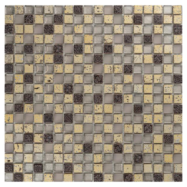 MOSAICO INTERNO VALENCIA AVORIO 30x30x0,8 cm MIX VETRO MARMO | Tecnomat MOSAICO INTERNO VALENCIA AVORIO 30x30x0,8 cm MIX VETRO MARMO - 2 | Tecnomat
