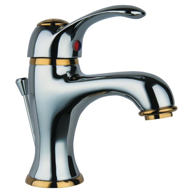 MISCELATORE LAVABO ACQUAPRO ASPASIA CROMO - ORO CARTUCCIA ø 40 mm | Tecnomat MISCELATORE LAVABO ACQUAPRO ASPASIA CROMO - ORO CARTUCCIA ø 40 mm - 2 | Tecnomat