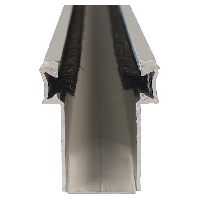 GUIDA A U DA INCASSO SEZIONE 17x28x23 mm LUNGHEZZA 170 cm ALLUMINIO ARGENTO CON SPAZZOLINO | Tecnomat GUIDA A U DA INCASSO SEZIONE 17x28x23 mm LUNGHEZZA 170 cm ALLUMINIO ARGENTO CON SPAZZOLINO - 2 | Tecnomat