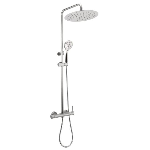 COLONNA DOCCIA HUBER LIBERTY 2 GETTI INOX SOFFIONE INOX Ø 300 mm MISCELATORE MECCANICO | Tecnomat COLONNA DOCCIA HUBER LIBERTY 2 GETTI INOX SOFFIONE INOX Ø 300 mm MISCELATORE MECCANICO | Tecnomat