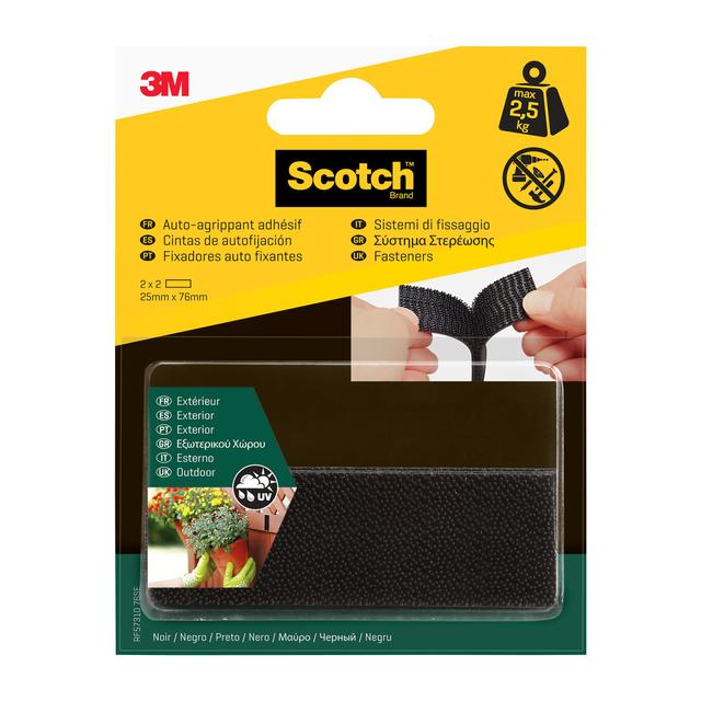 NASTRO FISSAGGIO SCOTCH 25mm x 76mm NERO PER ESTERNI RESISTE FINO A 2,5 kg | Tecnomat NASTRO FISSAGGIO SCOTCH 25mm x 76mm NERO PER ESTERNI RESISTE FINO A 2,5 kg - 2 | Tecnomat