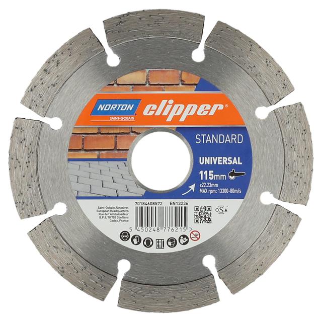 3 DISCHI DIAMANTATI NORTON CLIPPER Ø115 CORONA CONTINUA E SETTORI PER PIASTRELLE E MURATURA | Tecnomat 3 DISCHI DIAMANTATI NORTON CLIPPER Ø115 CORONA CONTINUA E SETTORI PER PIASTRELLE E MURATURA | Tecnomat