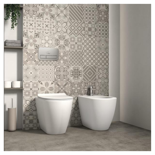 VASO SERIE AMSTERDAM FILO MURO A TERRA SCARICO MULTIPLO IN CERAMICA BIANCO OPACO | Tecnomat VASO SERIE AMSTERDAM FILO MURO A TERRA SCARICO MULTIPLO IN CERAMICA BIANCO OPACO | Tecnomat