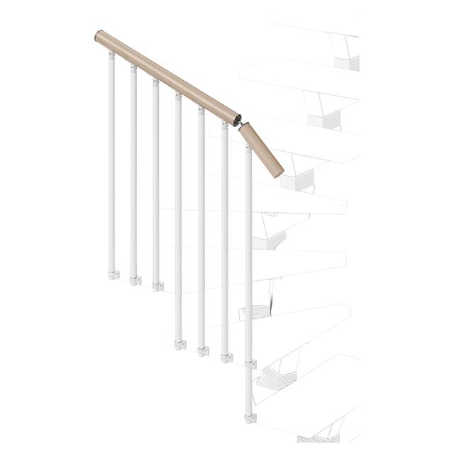 KIT RINGHIERA ESTERNA SCALA MAXI PER GRADINI GIRO ACCIAIO BCO - LEGNO SBIANCATO | Tecnomat KIT RINGHIERA ESTERNA SCALA MAXI PER GRADINI GIRO ACCIAIO BCO - LEGNO SBIANCATO | Tecnomat