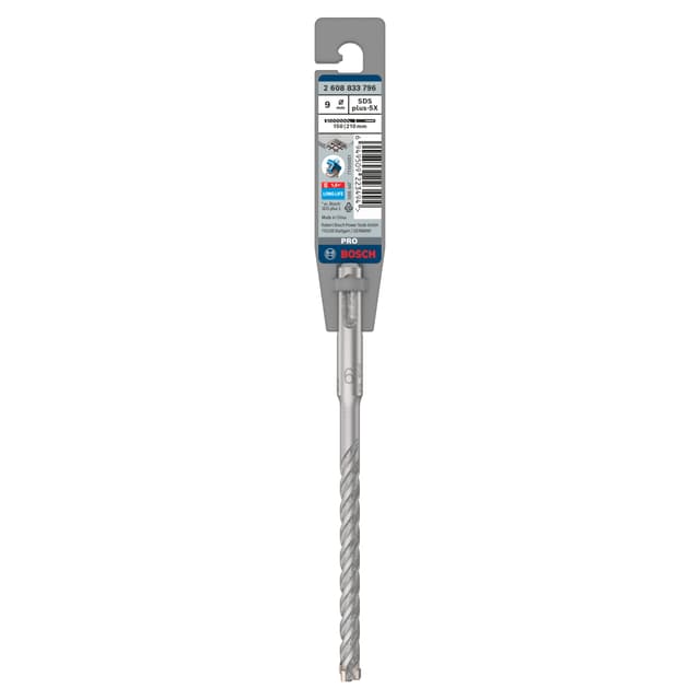 PUNTA BOSCH Ø9 mm 210/150mm 4 TAGLIENTI PUNTA BOSCH Ø9 mm 210/150 mm PER MURO E CALCESTRUZZO | Tecnomat PUNTA BOSCH Ø9 mm 210/150mm 4 TAGLIENTI PUNTA BOSCH Ø9 mm 210/150 mm PER MURO E CALCESTRUZZO - 2 | Tecnomat