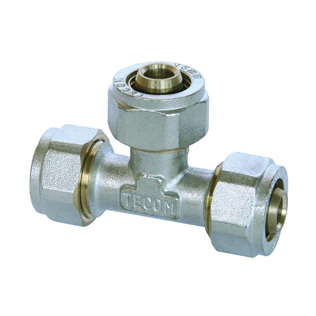 RACCORDO TEE A STRINGERE TECOM Ø 16 x 16 x 16 mm CONFEZIONE 5 PZ PER TUBI MULTISTRATO | Tecnomat RACCORDO TEE A STRINGERE TECOM Ø 16 x 16 x 16 mm CONFEZIONE 5 PZ PER TUBI MULTISTRATO - 2 | Tecnomat