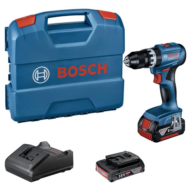 TRAPANO BATTENTE BOSCH 18V GSB 18V-45 45 Nm BRUSHLESS 2 BATTERIE LITIO 2 Ah PESO 1 kg | Tecnomat TRAPANO BATTENTE BOSCH 18V GSB 18V-45 45 Nm BRUSHLESS 2 BATTERIE LITIO 2 Ah PESO 1 kg | Tecnomat