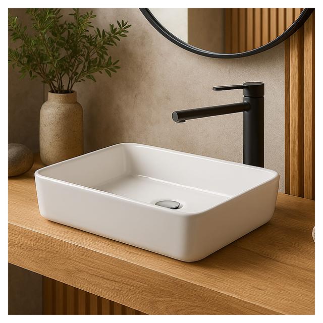 LAVABO D'APPOGGIO TESSA IN CERAMICA BIANCA RETTANGOLARE 48,2x13,5x37 cm (LxHxP) | Tecnomat LAVABO D'APPOGGIO TESSA IN CERAMICA BIANCA RETTANGOLARE 48,2x13,5x37 cm (LxHxP) | Tecnomat