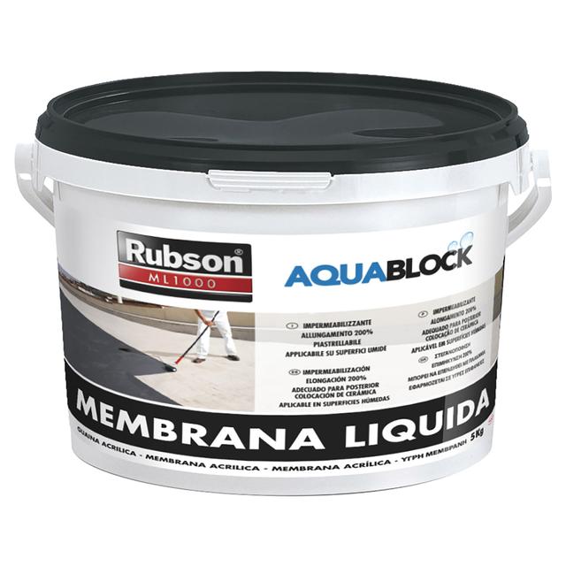 MEMBRANA LIQUIDA RUBSON AQUABLOCK 5 kg PIASTRELLABILE IDEALE PER SUPERFICI UMIDE | Tecnomat MEMBRANA LIQUIDA RUBSON AQUABLOCK 5 kg PIASTRELLABILE IDEALE PER SUPERFICI UMIDE | Tecnomat