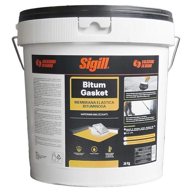 MEMBRANA BITUMINOSA ELASTICA SIGILL 20kg NERA BASE ACQUA IDEALE PER RIPRISTINI | Tecnomat MEMBRANA BITUMINOSA ELASTICA SIGILL 20kg NERA BASE ACQUA IDEALE PER RIPRISTINI - 2 | Tecnomat