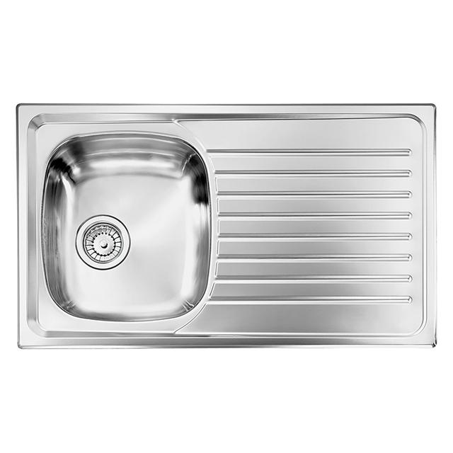 LAVELLO SIROS 86x50cm INOX PRELUCIDO 1 VASCA SINISTRA CON SGOCCIOLATOIO PILETTA 2'' | Tecnomat LAVELLO SIROS 86x50cm INOX PRELUCIDO 1 VASCA SINISTRA CON SGOCCIOLATOIO PILETTA 2'' | Tecnomat