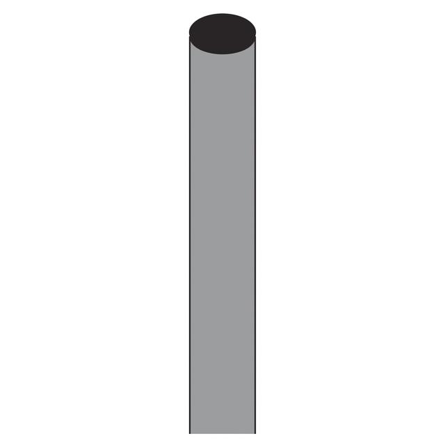 PALO TONDO ANTRACITE CON PIASTRA H 157 cm Ø 48 mm RAL 7016 | Tecnomat PALO TONDO ANTRACITE CON PIASTRA H 157 cm Ø 48 mm RAL 7016 - 2 | Tecnomat