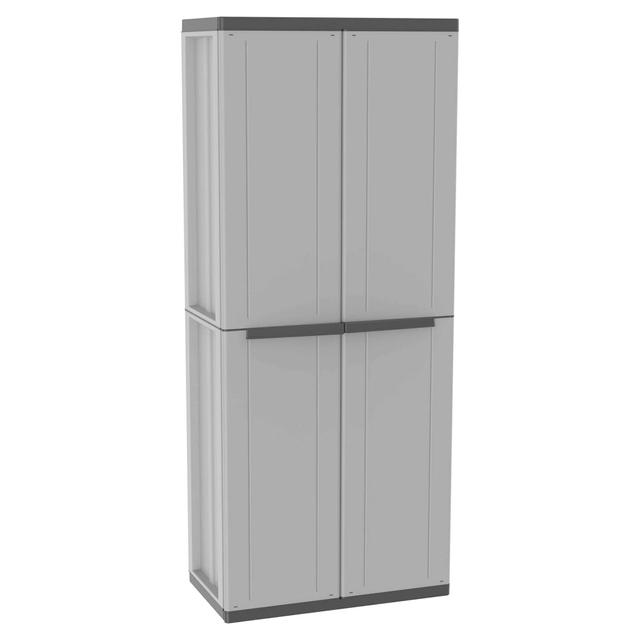 ARMADIO IN RESINA TERRY 2 ANTE PORTASCOPE 68x163,5x37,5cm GRIGIO/NERO | Tecnomat ARMADIO IN RESINA TERRY 2 ANTE PORTASCOPE 68x163,5x37,5cm GRIGIO/NERO | Tecnomat