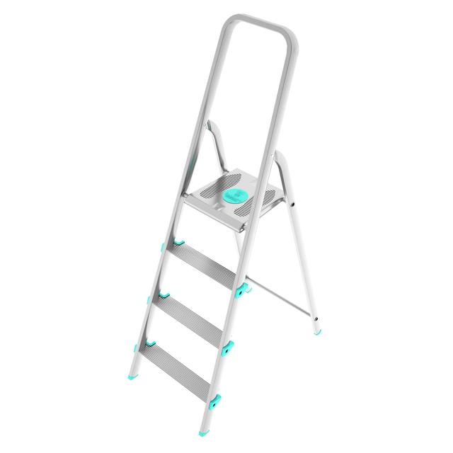 SCALA COMPATTA ALLUMINIO 4 GRADINI PESO 3,9 kg PORTATA 150 kg ALTEZZA PEDANA 84 cm | Tecnomat SCALA COMPATTA ALLUMINIO 4 GRADINI PESO 3,9 kg PORTATA 150 kg ALTEZZA PEDANA 84 cm - 2 | Tecnomat