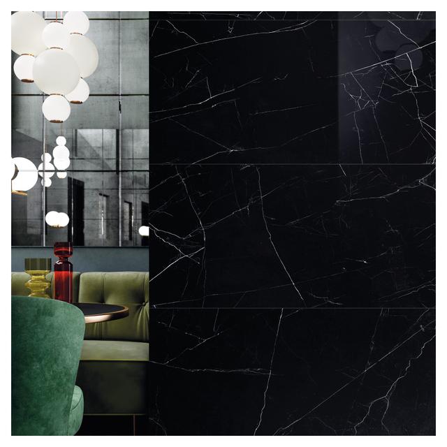 PAVIMENTO INTERNO ROYAL NERO L/R 60x120 cm RETTIFICATO PEI4 GRES PORCELLANATO | Tecnomat PAVIMENTO INTERNO ROYAL NERO L/R 60x120 cm RETTIFICATO PEI4 GRES PORCELLANATO | Tecnomat