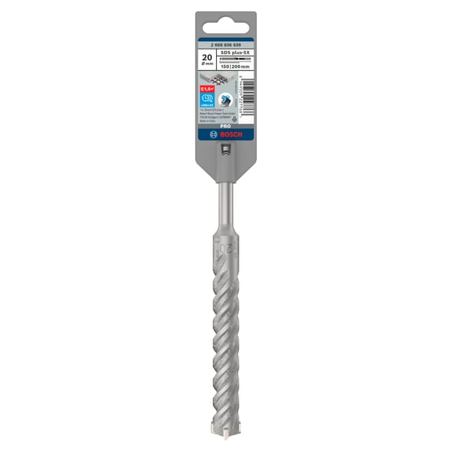 PUNTA BOSCH Ø20mm 200/150mm 4 TAGLIENTI PUNTA BOSCH Ø20 mm 200/150 mm PER MURO E CALCESTRUZZO | Tecnomat PUNTA BOSCH Ø20mm 200/150mm 4 TAGLIENTI PUNTA BOSCH Ø20 mm 200/150 mm PER MURO E CALCESTRUZZO - 2 | Tecnomat