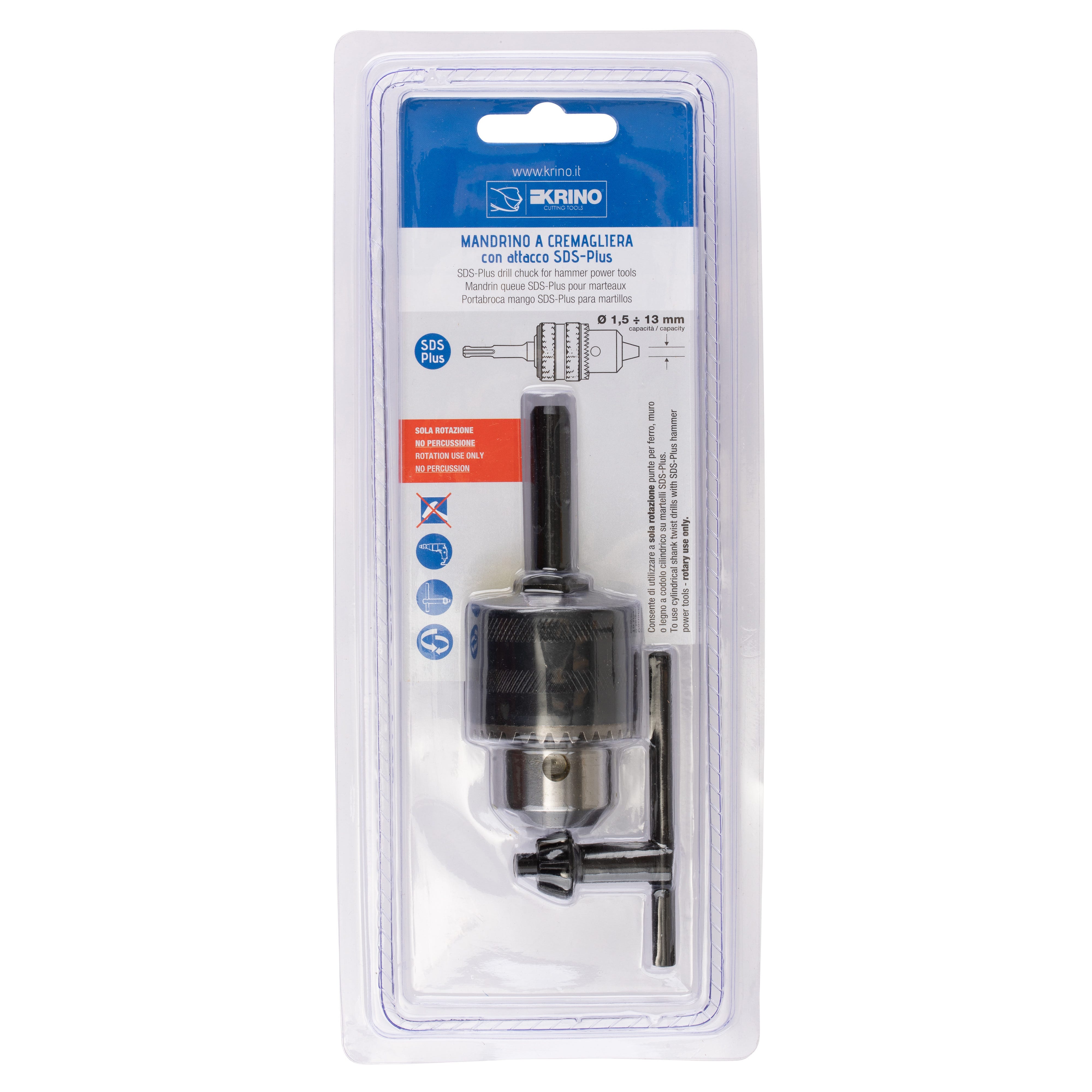 Mandrino Automatico Per Trapano 2-13mm Con 3 Attacchi SDS Plus E Boccola 1/2" - Cambio Rapido Senza Chiave - Foto 5