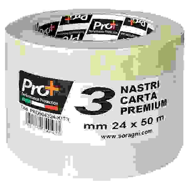 Italy product data sample: Kit 3 nastri carta adesiva 9043 pro+ 2,4 cm x 50 m