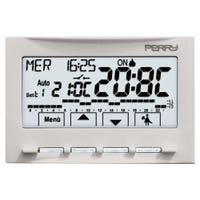 Termostato Da Incasso KEO-A Con Manopola - Regolazione Temperatura 230V, Bianco/Antracite