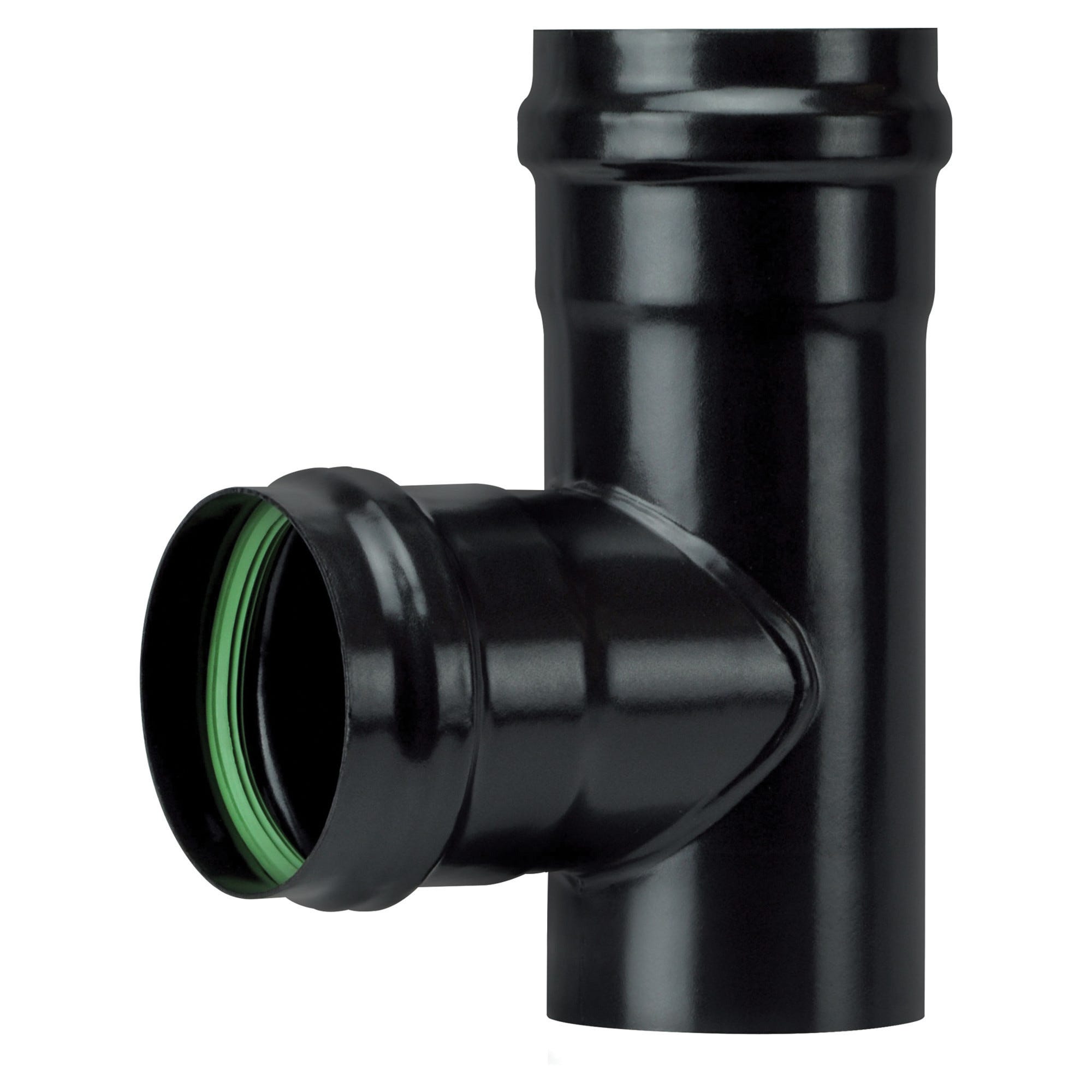 Tubi Stufa Pellet Acciaio Nero 100 Mm - Curva 45°/90°, T, Rosone - Spessore 1,2 Mm - Accessori Scarico - Foto 10