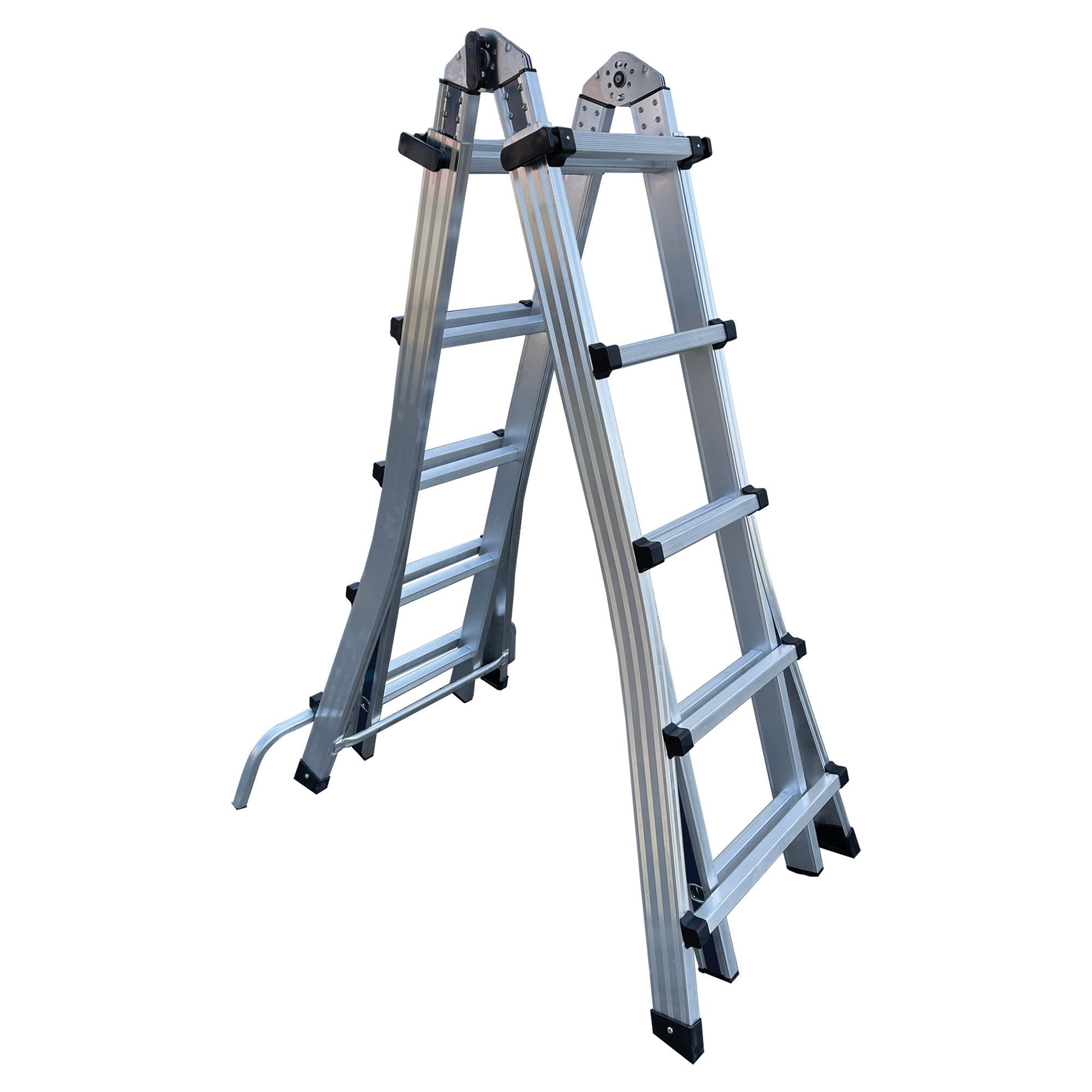 SCALA TELESCOPICA ALLUMINIO 5,46 m 5+5 GRADINI MAX 150kg EN131 | Tecnomat