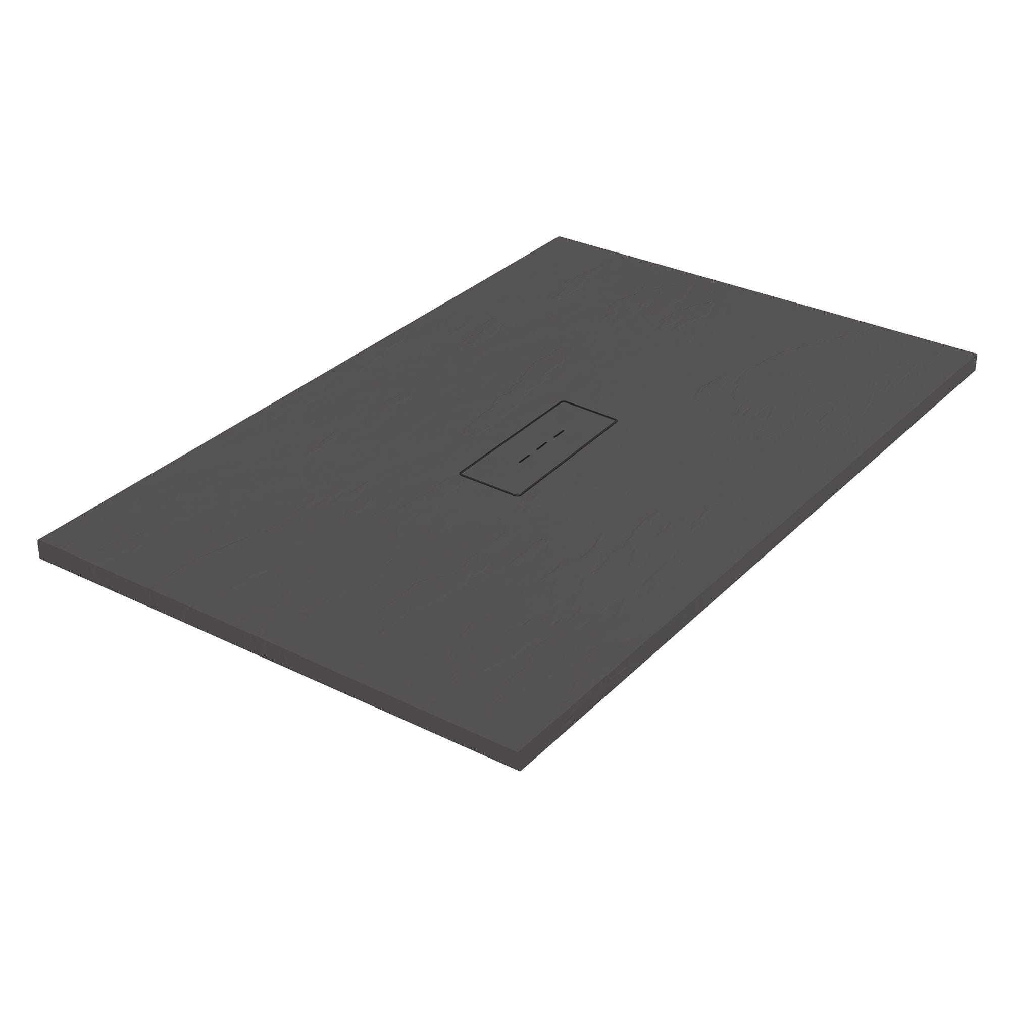 Piatto doccia effetto pietra 80x180 Bianco marmoresina pieno Piletta