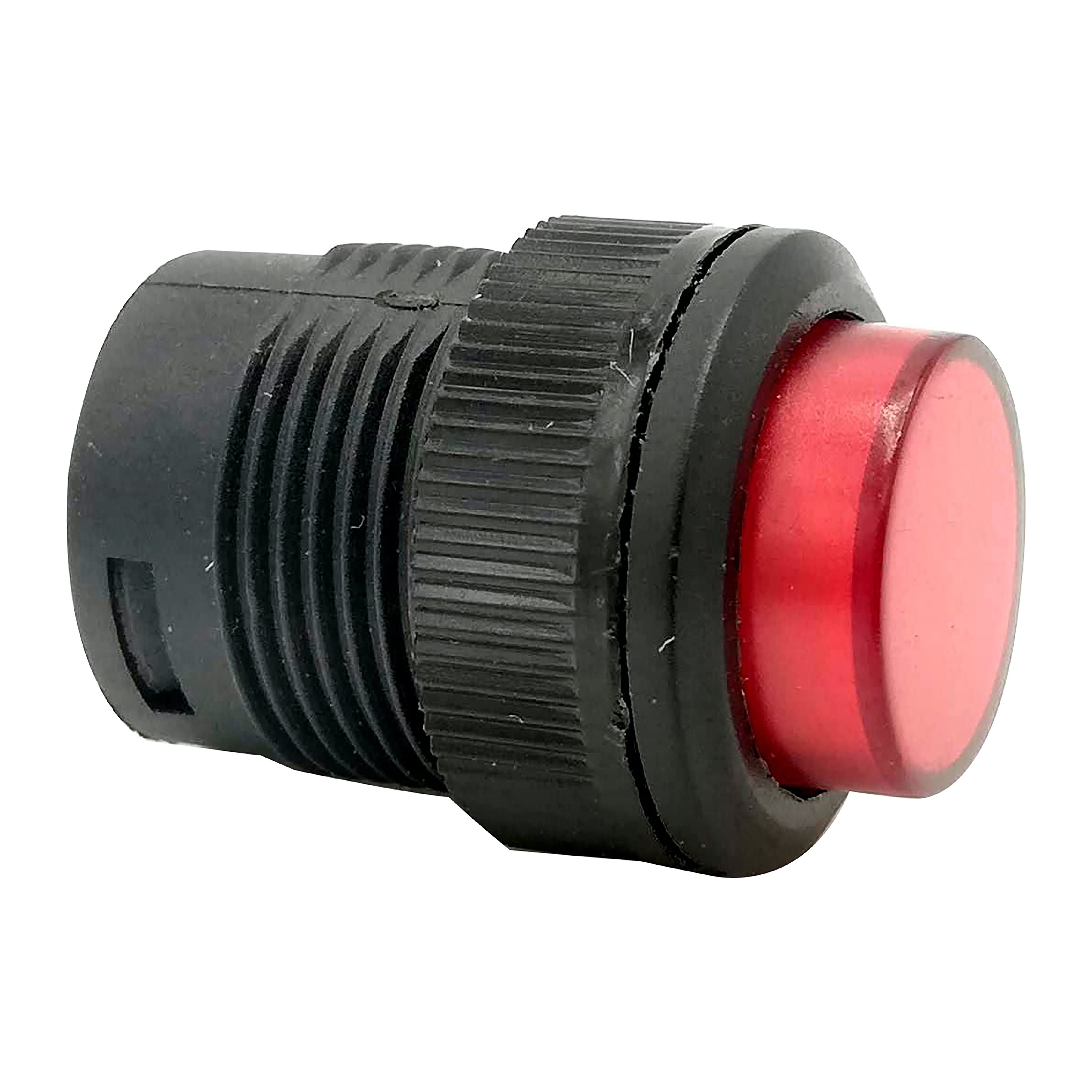 Interruttore A Pressione Incasso Diametro 25mm Bianco 2no 250v 16a Luminoso Attacco Faston Maschio 63mm 1