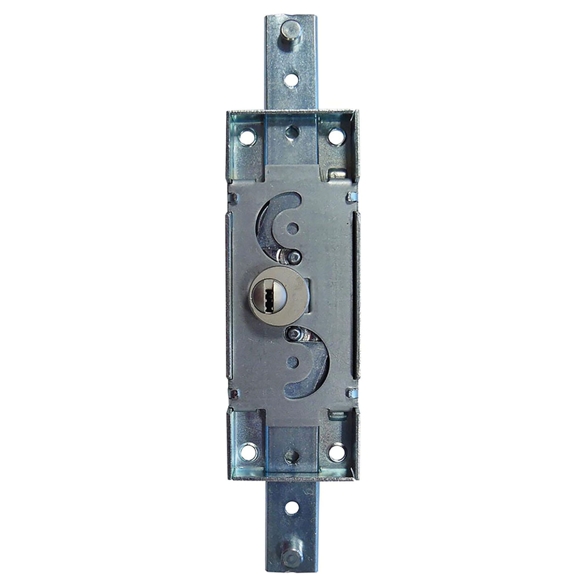 Serrures VIRO Pour Porte Basculante Garage, Modèle 8215 Avec Cylindre Rond Et Cadre PZ4, Zingué