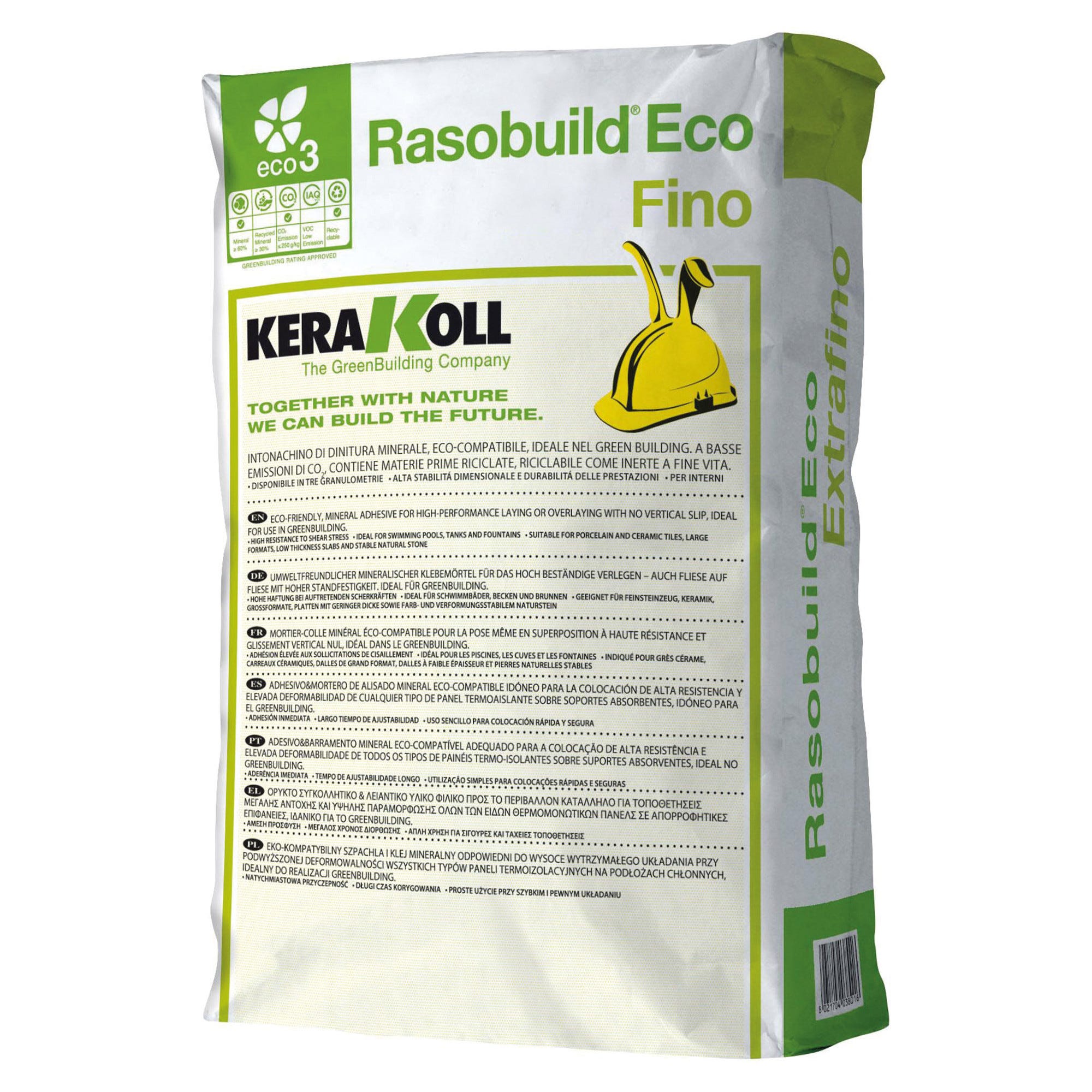 RASOBUILD ECO FINO Intonaco Da Rasatura - 25 Kg, Bianco - Foto 6