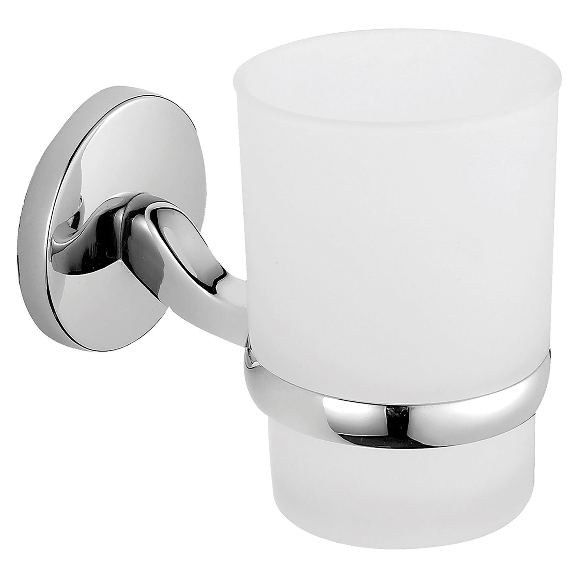 Portaspazzolino Doppio Con Bicchieri - Cromato, Vetro Smerigliato, Per Bagno Moderno - Foto 2