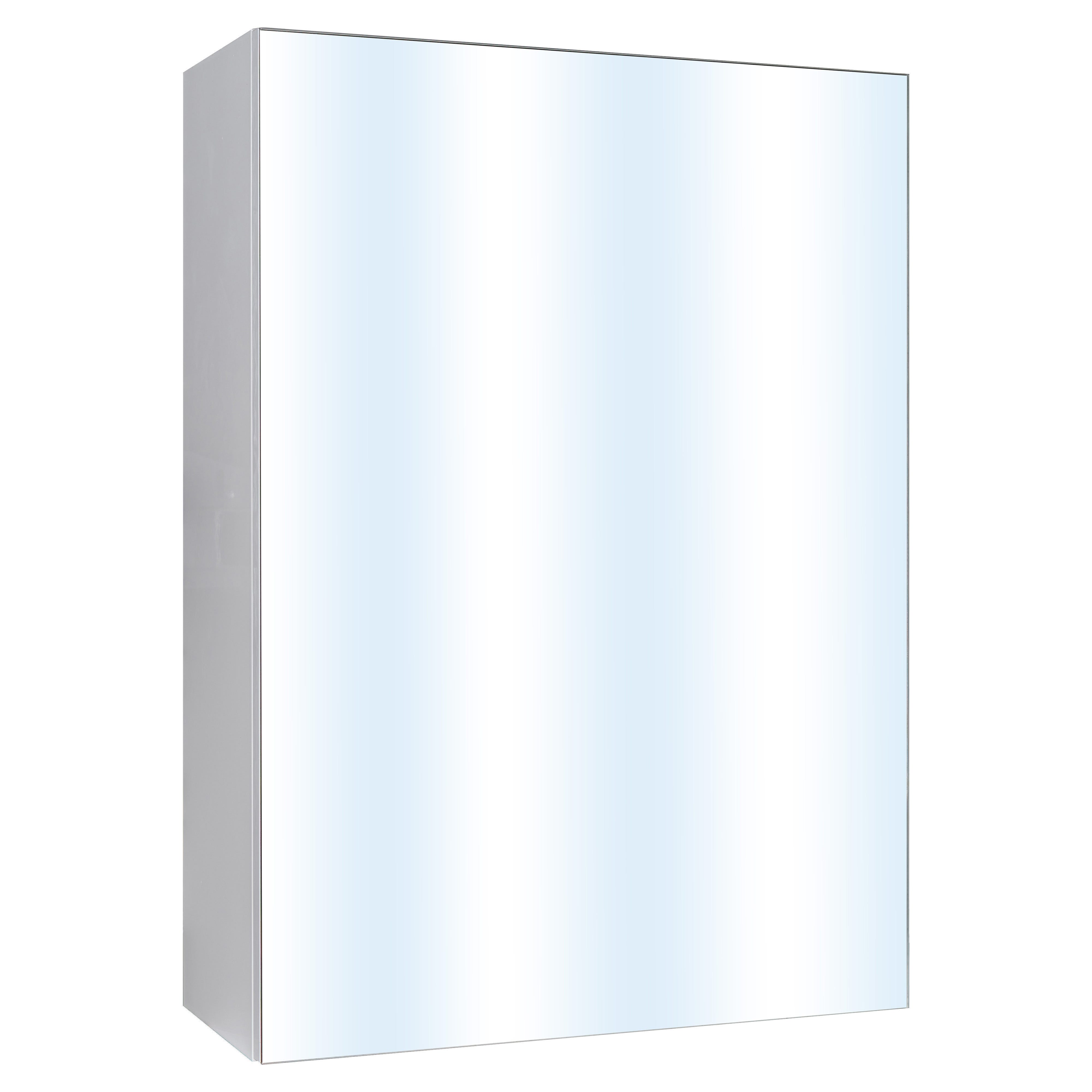 Armadietto Da Bagno Con Specchio E Luce LED – 70x50x15 Cm, Ripiano Regolabile, 3 Temperature Di Colore, Bianco