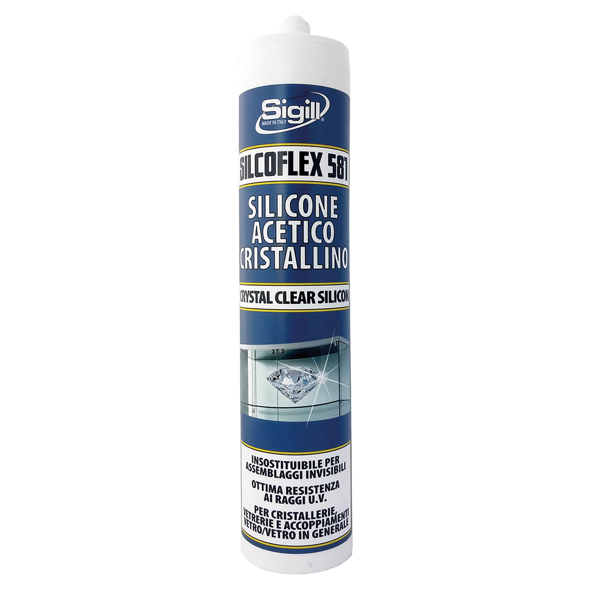 SILICONE ACETICO SILCOFLEX 581 SIGILL 300 ml SUPER TRASPARENTE