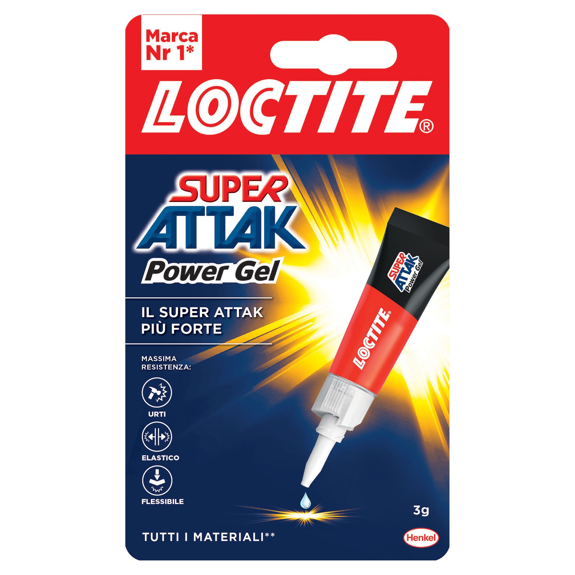 COLLA LOCTITE SUPER ATTAK POWER GEL 3 g MULTIMATERIALE