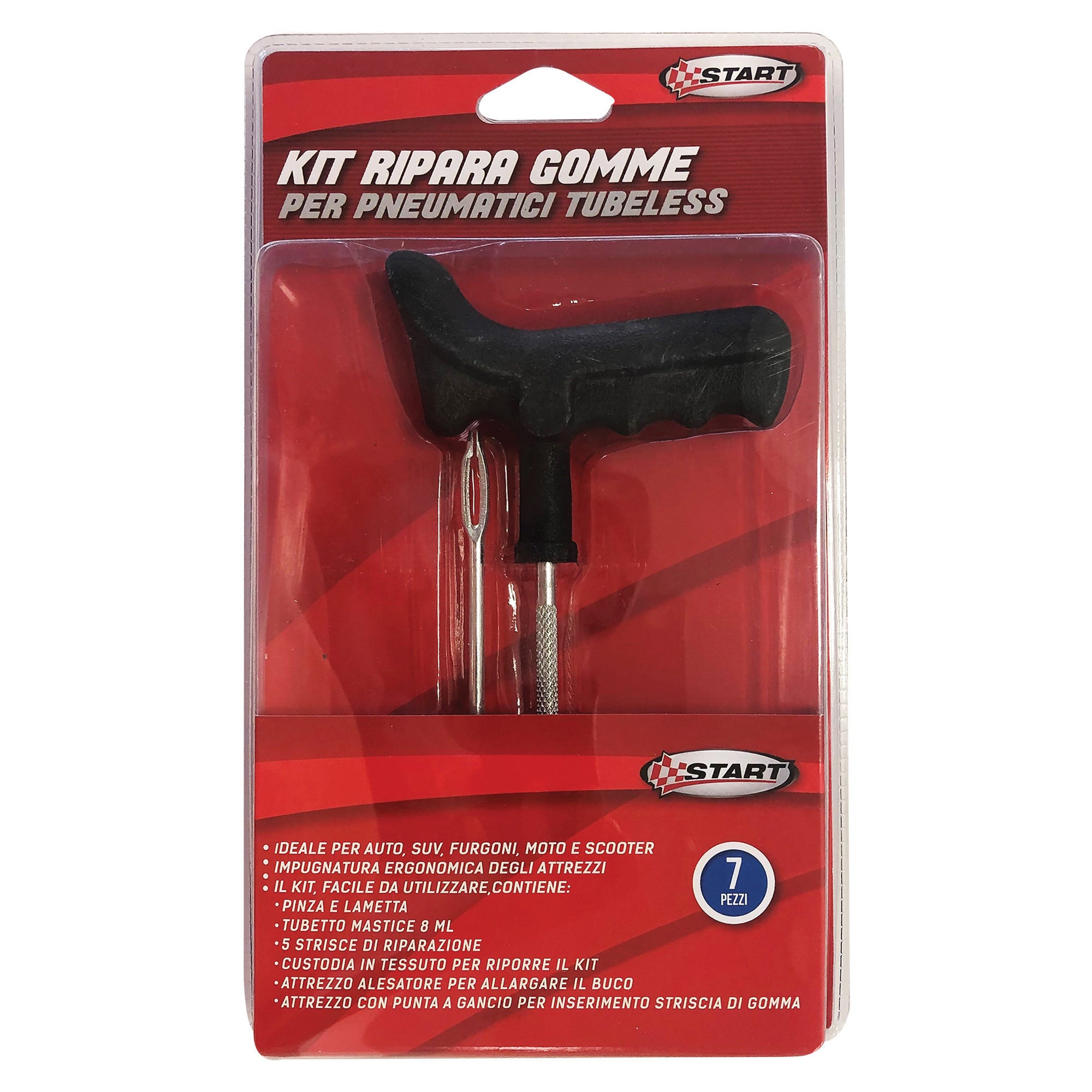 Kit Riparazione Pneumatici Auto 26pcs Kit Emergenza Per Ripara Gomme Auto E Moto - Foto 3