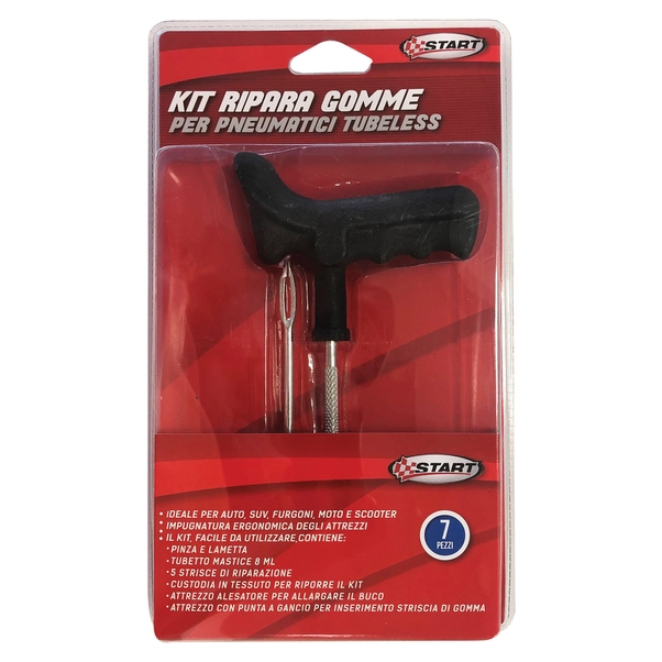 Kit Riparazione Pneumatici Auto 26pcs Kit Emergenza Per Ripara Gomme Auto E Moto - Foto 3