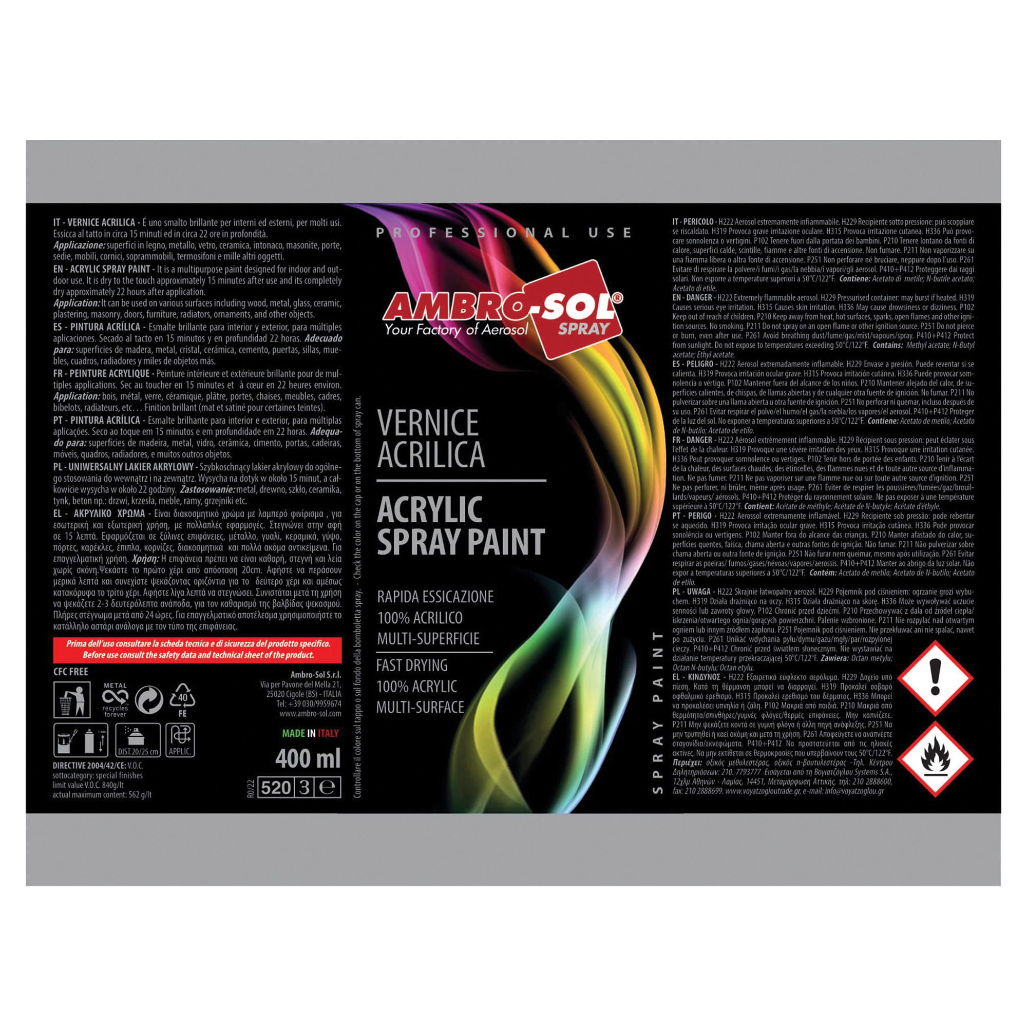 Vernice Spray Nespoli Grigio Argentato RAL 7001 | 400ml Per Interni Ed Esterni