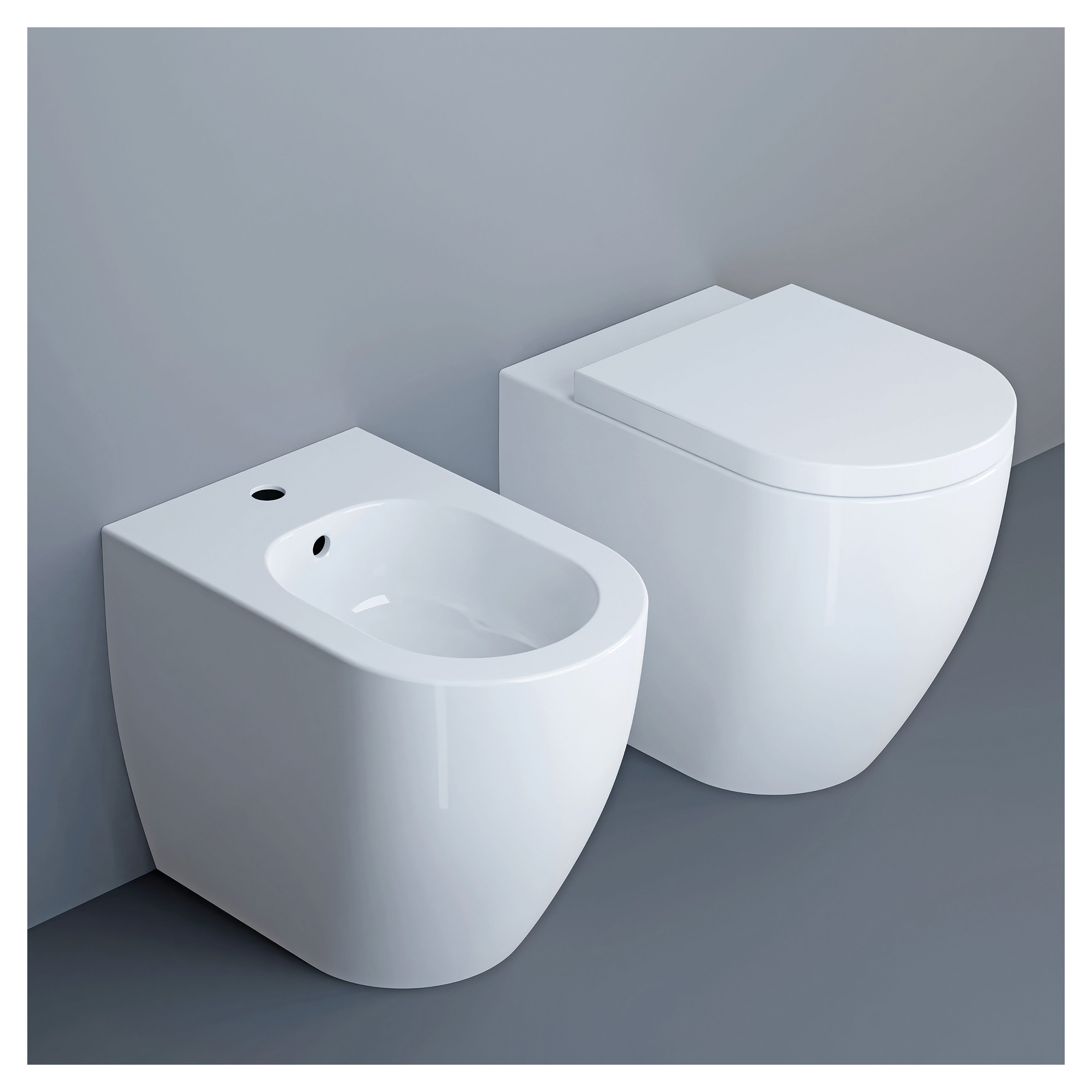 Copriwater Per SENESI SOVANA In Termoindurente Bianco – Con Cerniera Inox Normale O Soft Close (Made In Italy) - 3