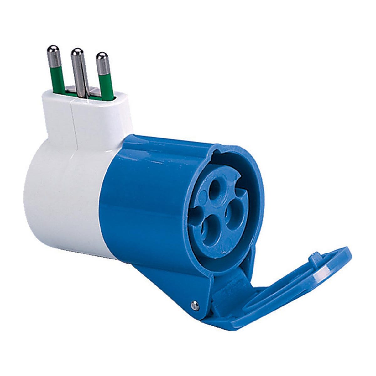 Adattatore DOPPIO 2P T Con 2 Prese Bipasso 10/16 A E Spina - Foto 9